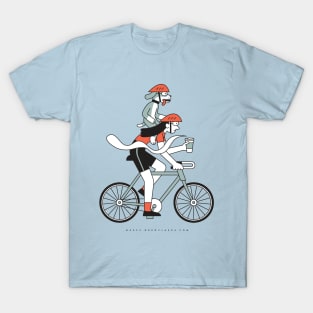 Biker Girl with Dog T-Shirt